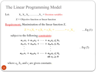 linear programing is the model that can be | PPTX