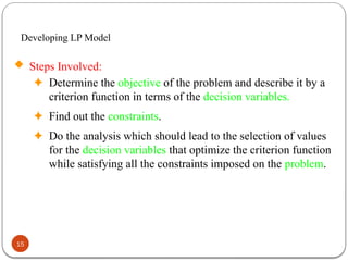 linear programing is the model that can be | PPTX