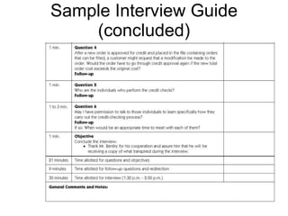 Sample Interview Guide (concluded) 