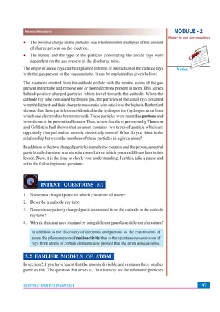 ATOMIC STRUCTURE | PDF