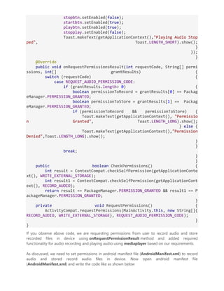 Android Application Components with Implementation & Examples | DOCX
