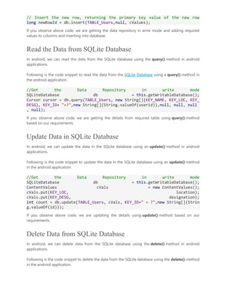 Android Application Components with Implementation & Examples | DOCX