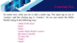 Chapter-5.pptx introduction to HTML and CSS | PPTX