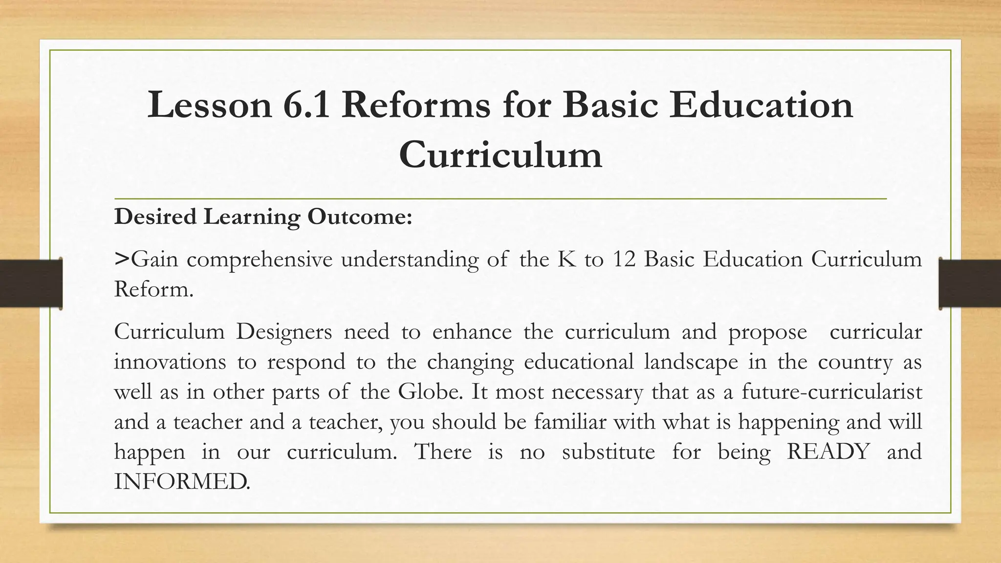 CHAPTER 5 THE TEACHER AND THE SCHOOL CURRICULUM | PPTX