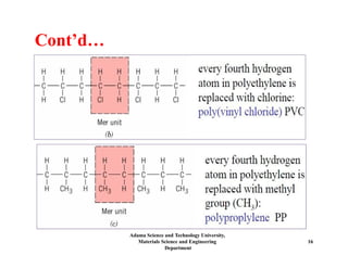 Cont’d…
Adama Science and Technology University,
Materials Science and Engineering
Department
16
 
