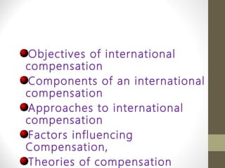 Chapter   5 international compensation