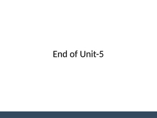 End of Unit-5
 