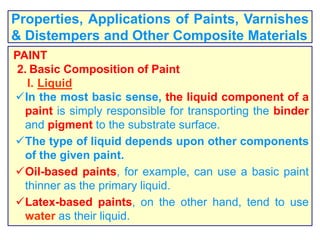 Chapter -5 Properties and applications of Paints, varnishes and ...