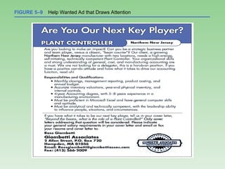 FIGURE 5–9 Help Wanted Ad that Draws Attention
 