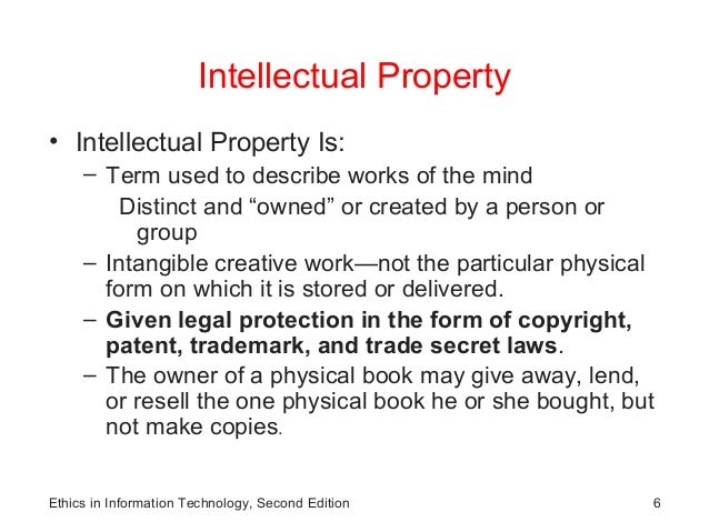 chapter 6 intangible creative work that is embodied in physical form