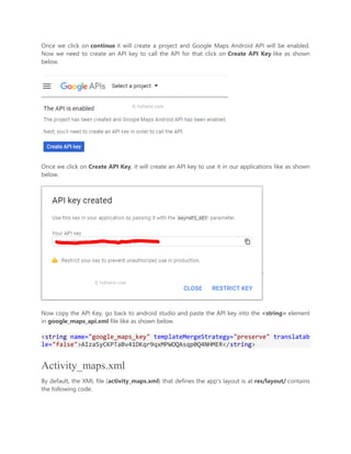 Location Based Services Android Google Maps API with Examples | DOCX