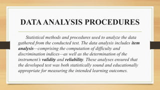 CHAPTER-6.pptx The data Analysis and procedures | PPTX