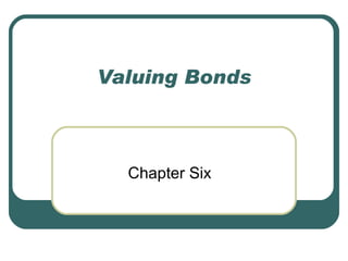 Valuing Bonds



  Chapter Six
 