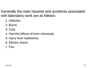 Comprehensive Guide to Laboratory Accidents and Safety Protocols | PDF