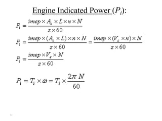 ۱۷
Engine Indicated Power (Pi):
 