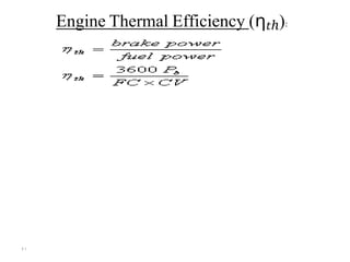 ۲۱
Engine Thermal Efficiency (η𝑡ℎ):
 
