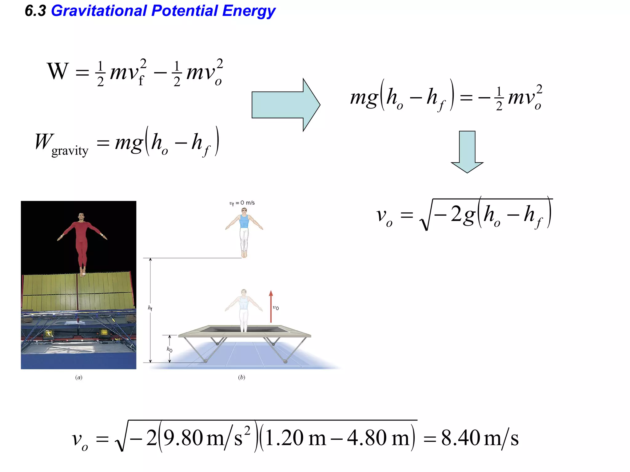 6.3  Gravitational Potential Energy 