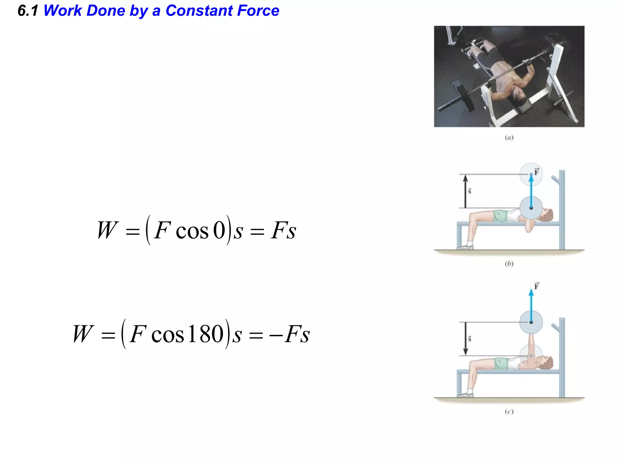 6.1  Work Done by a Constant Force 