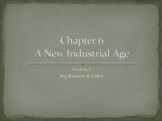 Section 3 Big Business & Labor