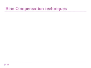 Bias Compensation techniques
54
 