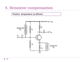 4. Sensistor compensation
59
Positive temperature co-efficient
 