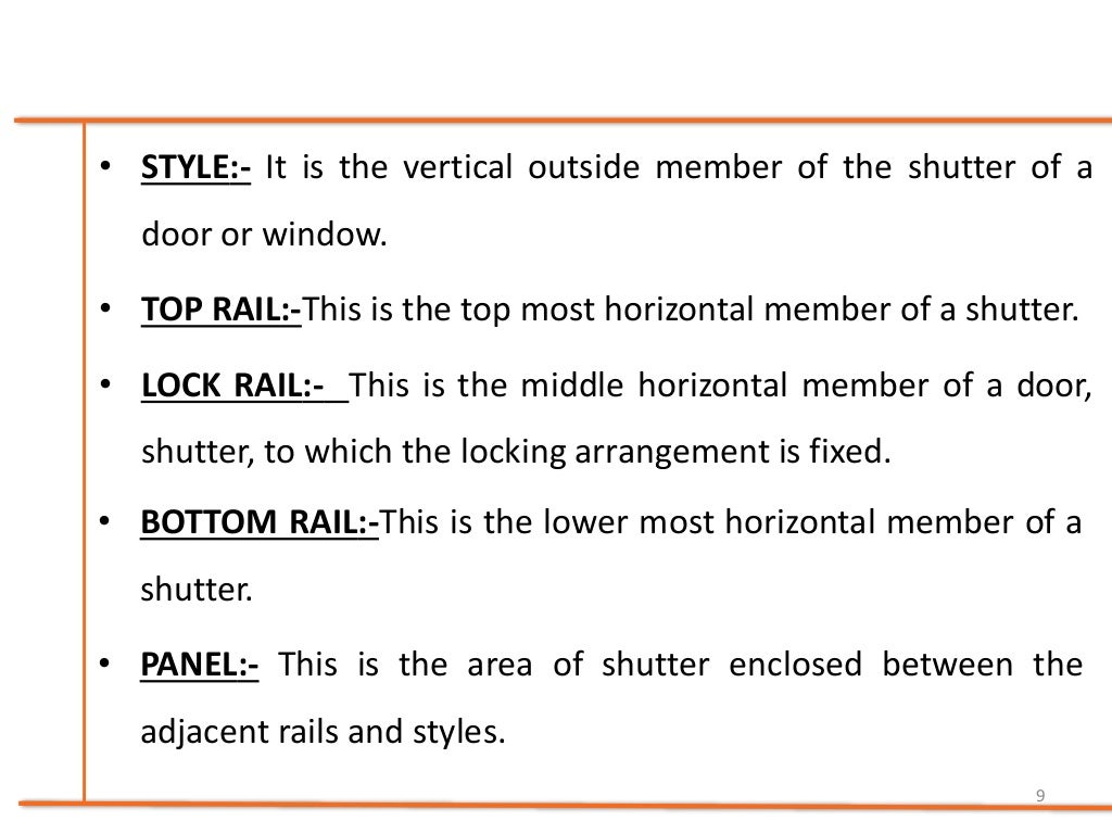 Chapter 6 doors, windows & ventilators