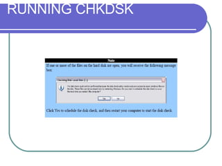 RUNNING CHKDSK 