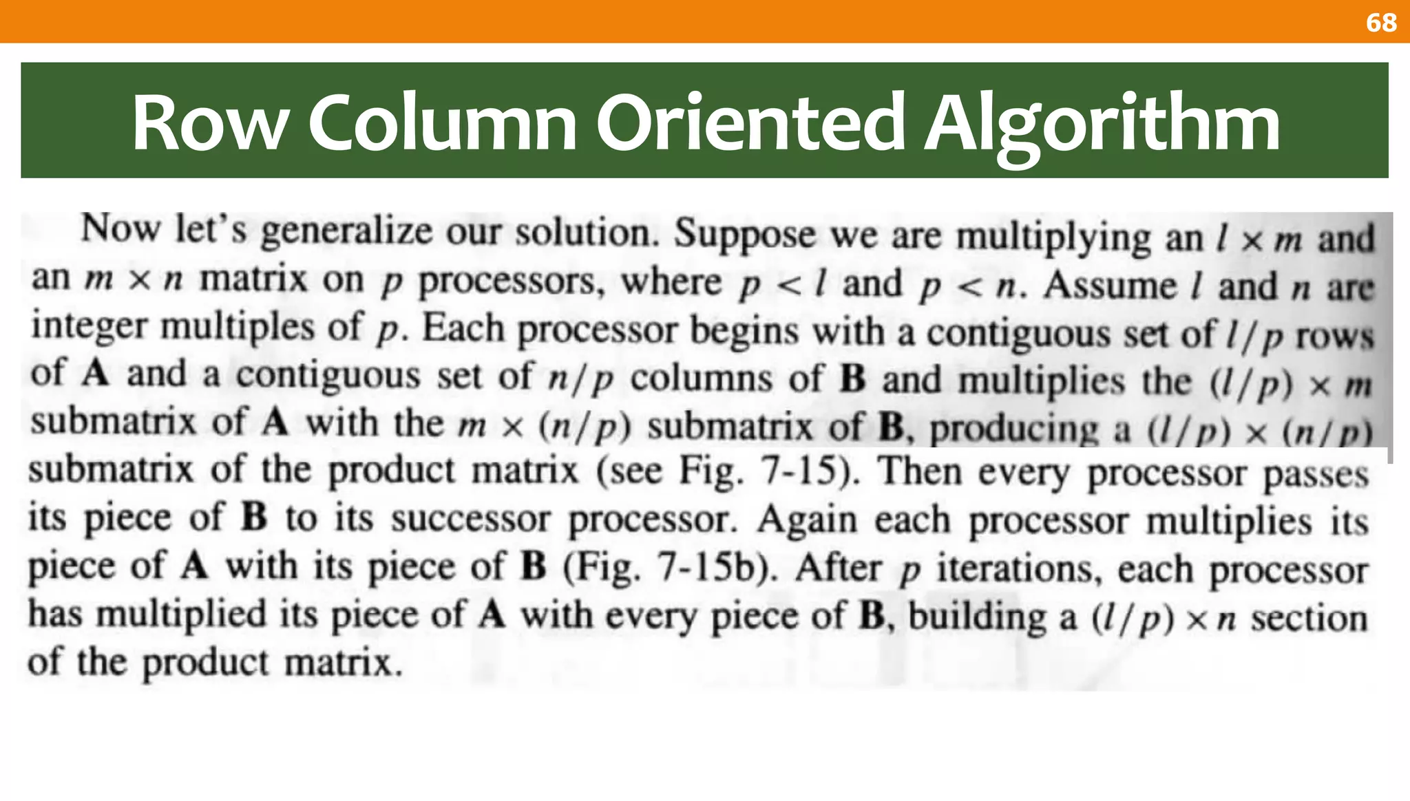 Row Column Oriented Algorithm
68
 