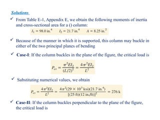 Comprehensive Analysis of Column Buckling and Structural Stability | PPTX