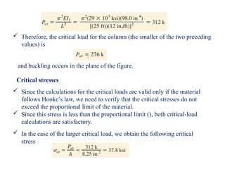 Comprehensive Analysis of Column Buckling and Structural Stability | PPTX