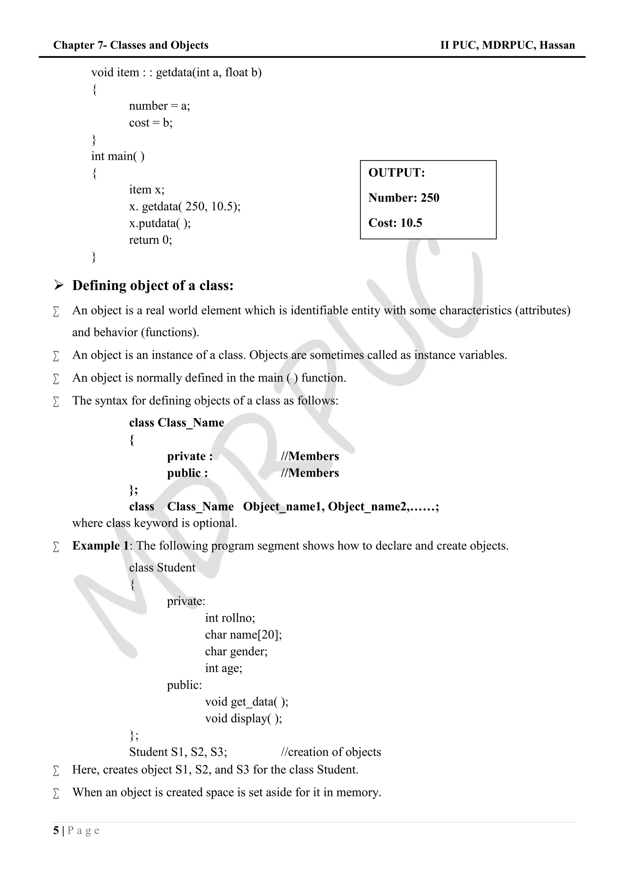 chapter-7-classes-and-objects.pdf | Programming Languages | Computing