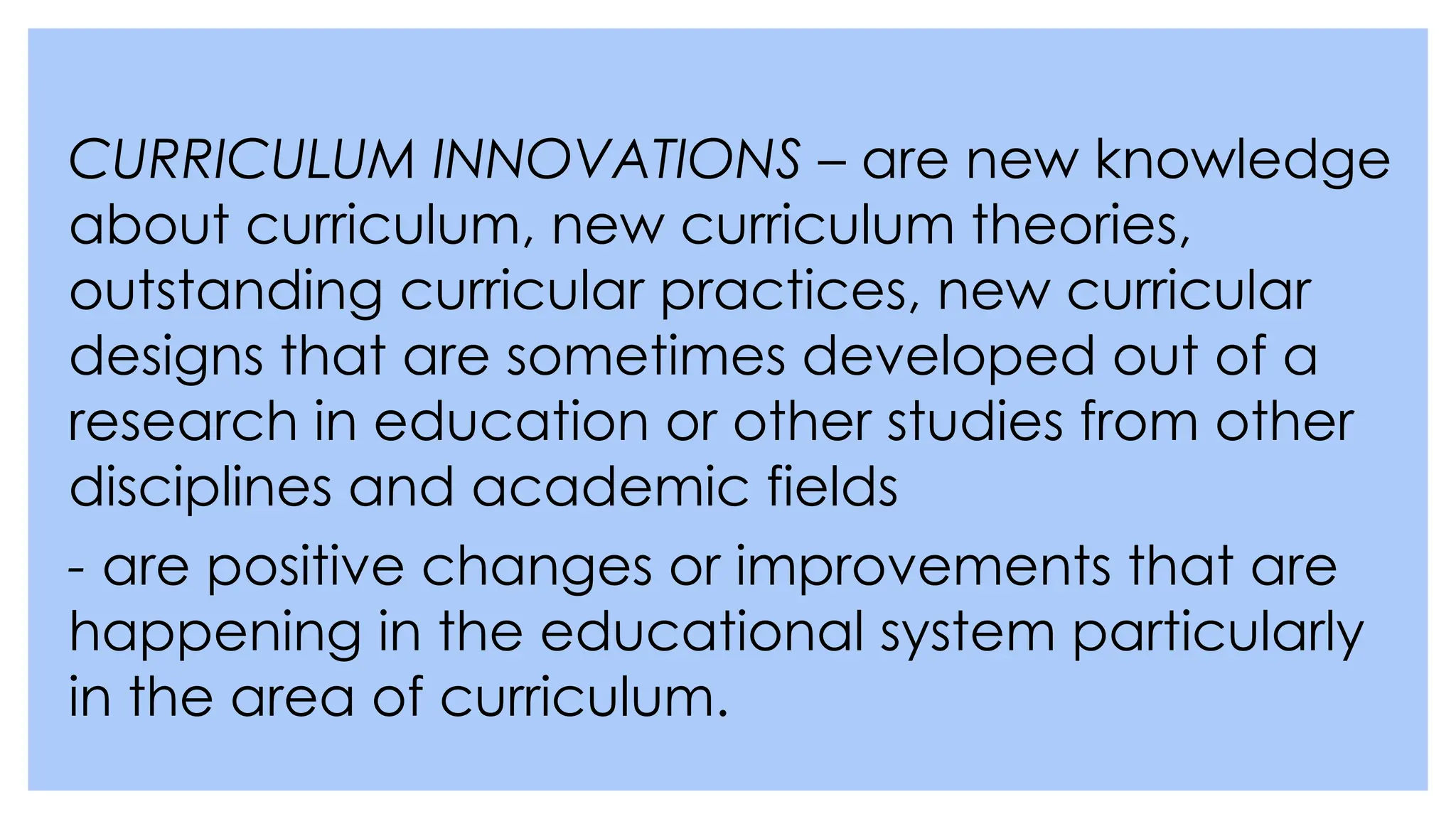 Curriculum Innovation Chapter Seven Pptx Pptx