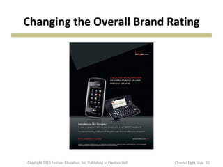 Changing the Overall Brand Rating
55Copyright 2010 Pearson Education, Inc. Publishing as Prentice Hall Chapter Eight Slide
 