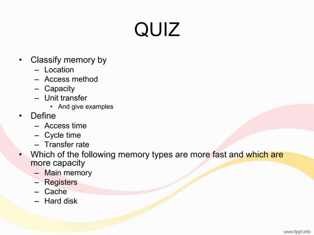 Chapter 8 computer memory system overview | PPT