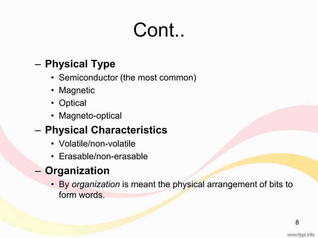 Chapter 8 computer memory system overview | PPT