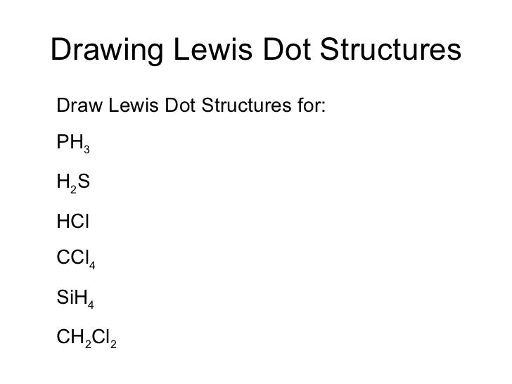 Drawing Lewis Structures Worksheet