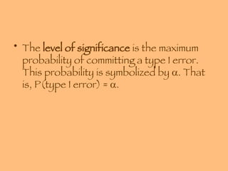 Chapter 8 – Hypothesis Testing | PPT