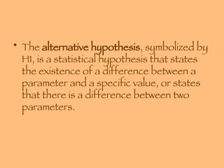 Chapter 8 – Hypothesis Testing | PPT