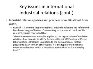 Chapter  8  international industrial relations (iir)