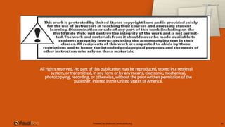 All rights reserved. No part of this publication may be reproduced, stored in a retrieval
system, or transmitted, in any form or by any means, electronic, mechanical,
photocopying, recording, or otherwise, without the prior written permission of the
publisher. Printed in the United States of America.
Powered by: shahroze | www.i4info.org 36
 