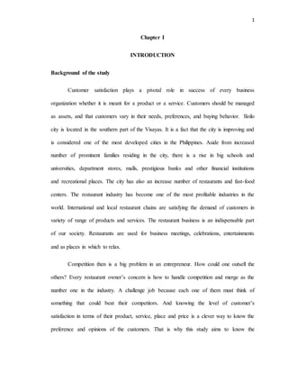 dissertation report on customer satisfaction