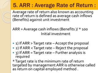 Chapter iii capital budget | PPTX