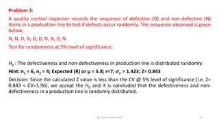 Defectiveness Non-Parametric Tests: Chapter-IV- Business Research Methods | PDF