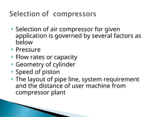 air compressor types methods, working principle and applications | PPT