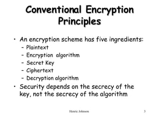 Conventional Encryption NS2 | PPT