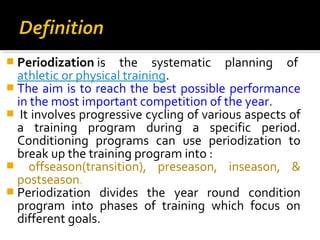 Chapter Planning of Competitions & Periodization | PPT