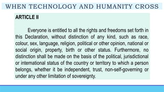 When Technology and Humanity Cross: Human Rights in the Age of ...