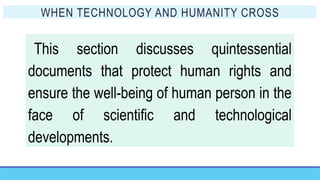 When Technology and Humanity Cross: Human Rights in the Age of ...