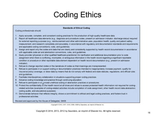 Copyright © 2014, 2013, 2012 by Saunders, an imprint of Elsevier Inc. All rights reserved.
18
Coding Ethics
 