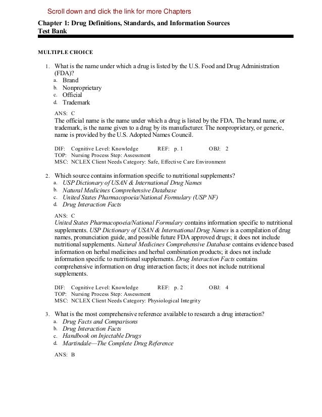 Pharmacology Review Nursing School